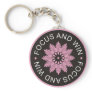 3 Word Quotes ~Focus And Win ~motivational Keychain