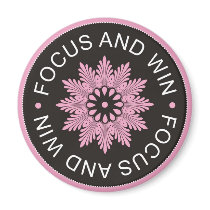 3 Word Quotes ~Focus And Win ~motivational Refrigerator Magnet