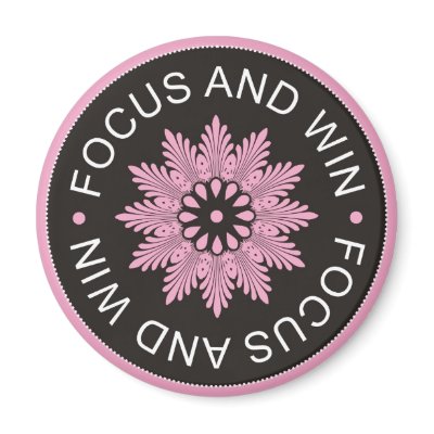3 Word Quotes ~Focus And Win ~motivational Refrigerator Magnet by semas87