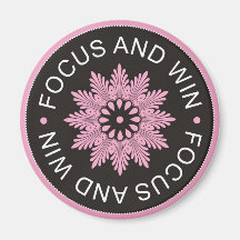 3 Word Quotes ~Focus And Win ~motivational Refrigerator Magnet