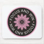 3 Word Quotes ~Focus And Win ~motivational Mousepads