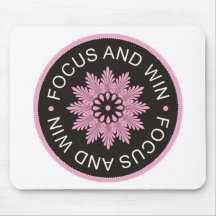 3 Word Quotes ~Focus And Win ~motivational Mousepads