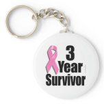 3 Year Breast Cancer Survivor Key Chain