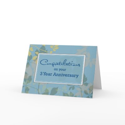 3 Year Employee Anniversary, Congratulations by sandrarosecreations