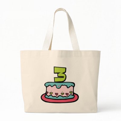 3 Year Old Birthday Cake Bags by Birthday_Bash