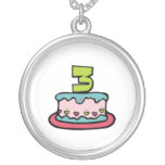 3 Year Old Birthday Cake Pendant