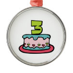 3 Year Old Birthday Cake Ornaments