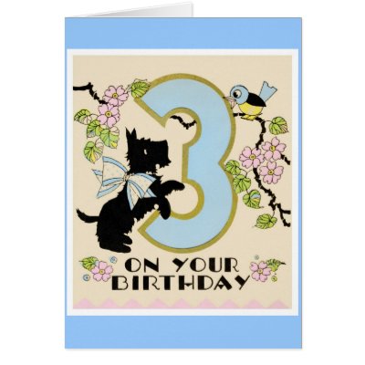 3 years old b-day card by Vintagio