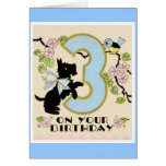 3 years old b-day card