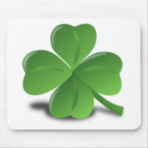 3D 4 Leaf Clover Mouse Pads