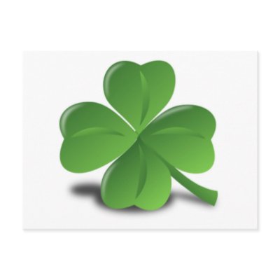 3D 4 Leaf Clover Postcards by original_designs