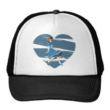 3D Alice & Blue Heart Mesh Hat