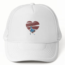 3D Alice & Red Heart Hat