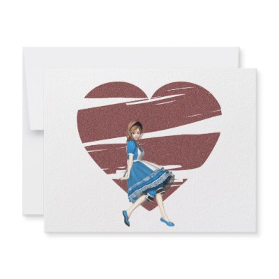 3D Alice & Red Heart Personalized Announcement by MadHatters