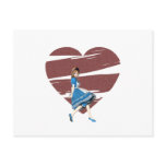 3D Alice & Red Heart Postcard