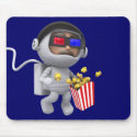 3d Astronaut Movie (Any Color U Like!) mousepads