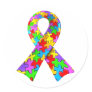 3D Autism awareness puzzle ribbon
