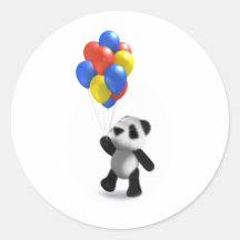 3d Baby Panda Balloons Stickers