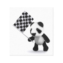 3d Baby Panda Chequered Flag