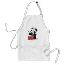 3d Baby Panda Drummer Aprons