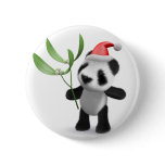 3d Baby Panda Mistletoe Buttons