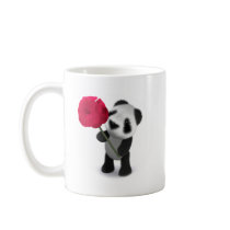3d Baby Panda Rose Mug