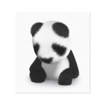 3d Baby Panda Sleepy Gallery Wrapped Canvas