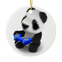 3d Baby Panda Videogames Ornament