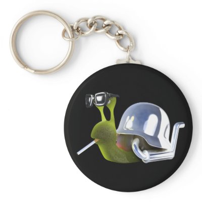 3d Biker Snail Hells Angel Key Chains by YouveGotSnail