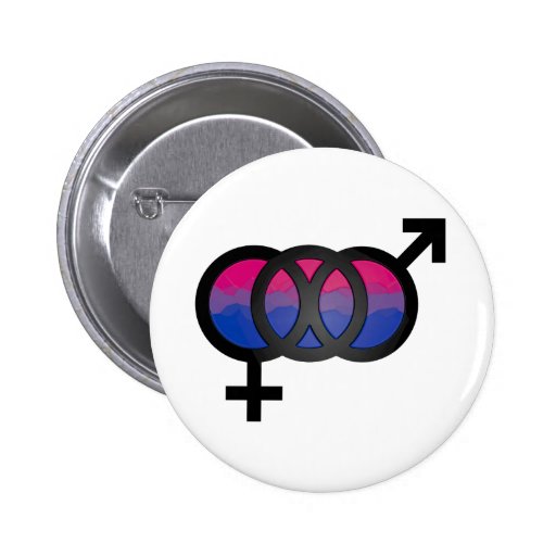 3D Bisexual Symbol Buttons