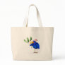 3d Blue Bird Mistletoe Tote Bag