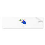 3d Blue Bird Mistletoe bumper stickers