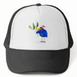 3d Blue Bird Mistletoe Hat