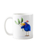 3d Blue Bird Mistletoe Coffee Mug