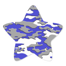 3D BLUE CAMO STICKER