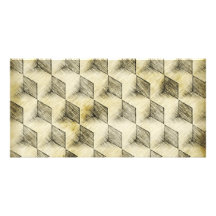 3D Boxes Sketch Style Illustration Personalized Photo Card
