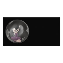 3D Bubble Ballerina 2 Photo Greeting Card