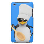 3d Chef Penguin with Spoon (editable) Ipod Touch Cases