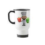 3d Chef with Peppers (Any Colour U Like!) Coffee Mugs