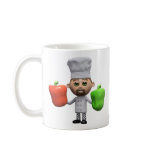 3d Chef with Peppers (Any Colour U Like!) Coffee Mugs