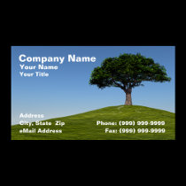 3D Cherry Tree on Hill Against Clear Blue Sky