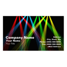 3D Coloured Spotlights (RGBY) Business Card