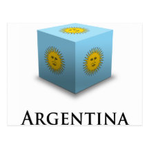 3D Cube Argentina Post Card