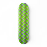 3D Cubes Argyle purple and green skateboards