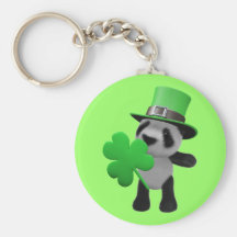 3d Cute Panda Leprechaun (editable) Keychains
