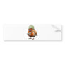 3d Cute Soldier Robin Bumper Sticker