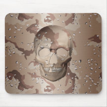 3D Desert Camo Skull Mouse Pads