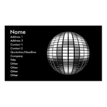 3D Disco Mirror Ball Business Card