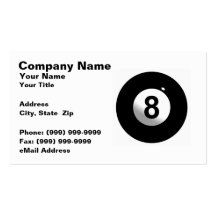 3D Eight Ball Business Card Templates
