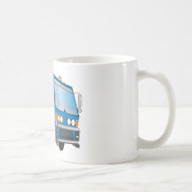 3d Garbage Truck Blue Coffee Mugs